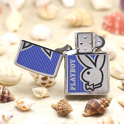 花花公子zippo打火机蓝条28261拉丝彩印之宝礼物zippo
