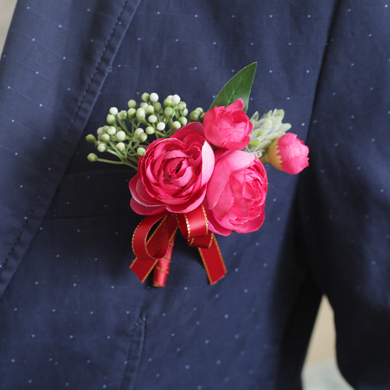 高档胸花结婚新郎新娘婚礼襟花伴郎伴娘手腕花一套韩式唯美创意