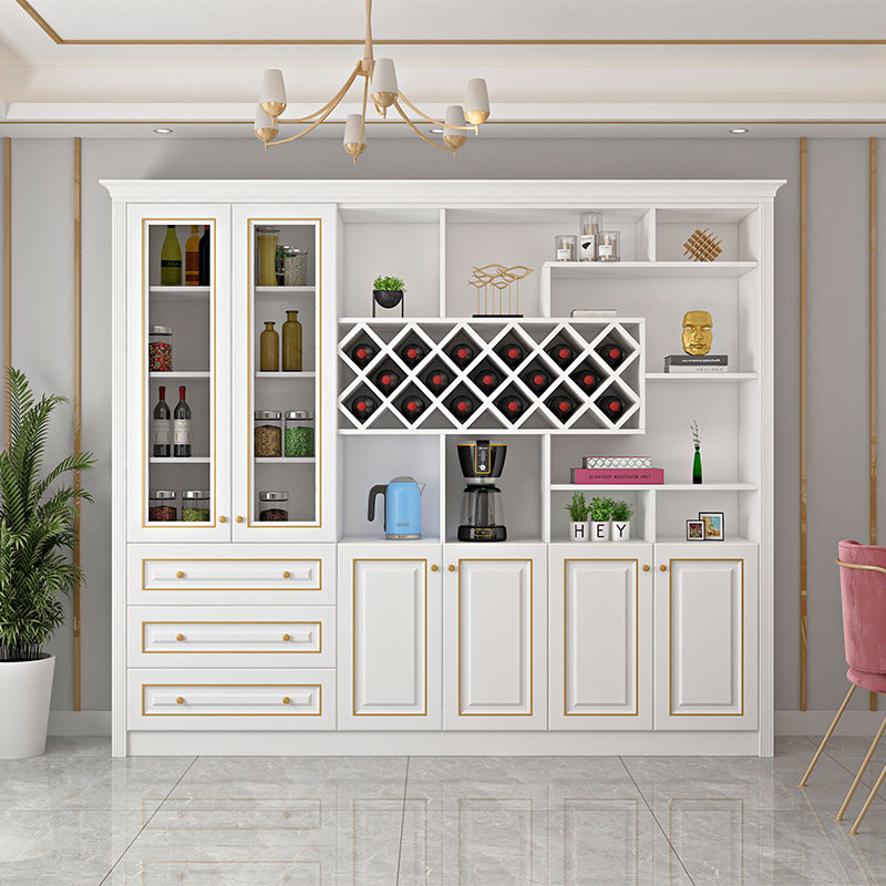定制餐厅餐边柜酒柜现代简约一体靠墙落地式家用轻奢酒柜