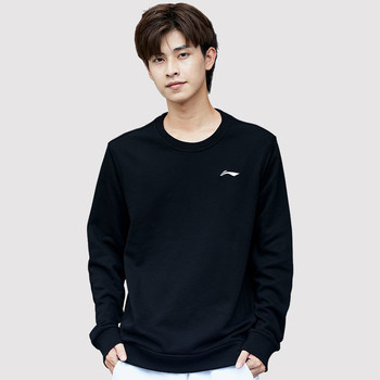 Li Ning Sweater 2022 ຜູ້ຊາຍໃຫມ່ພາກຮຽນ spring ກິລາສີດໍາໃຫມ່ແລະບາດເຈັບແລະຕະຫຼອດຄໍ Hoodless Pullover Bottoming ເສື້ອສໍາລັບຜູ້ຊາຍ