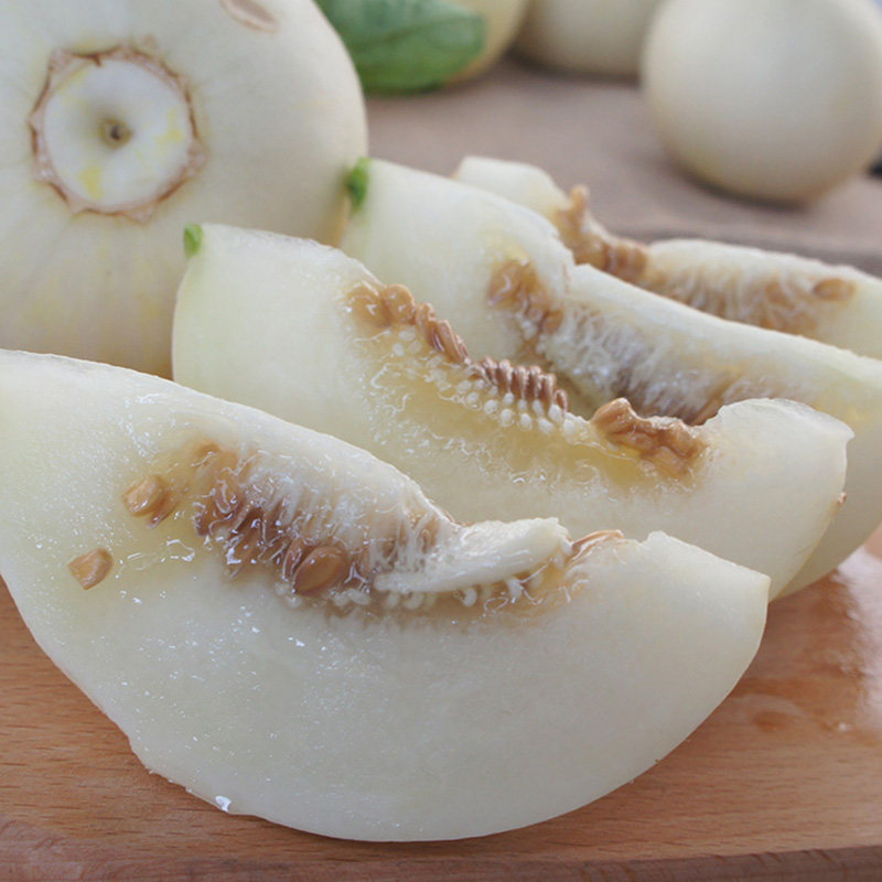 陕西阎良甜瓜白皮小籽香瓜新鲜水果批发包邮梨瓜