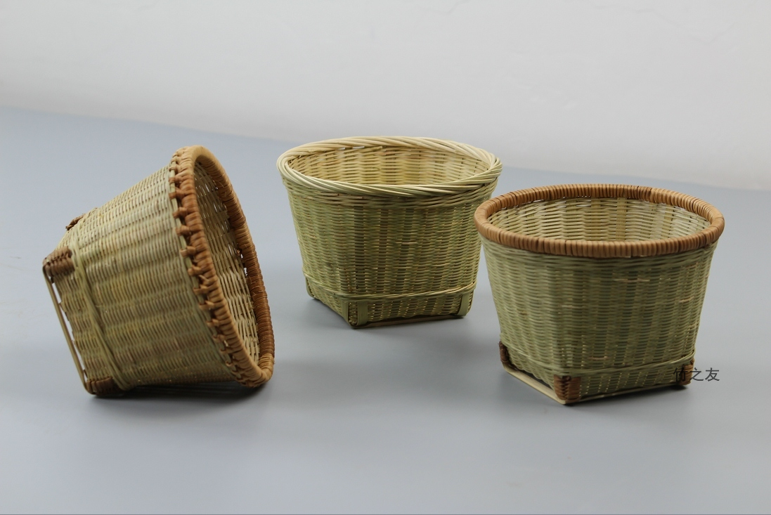 竹编收纳竹制品家用手工家居桌面摆件零食杂物竹编