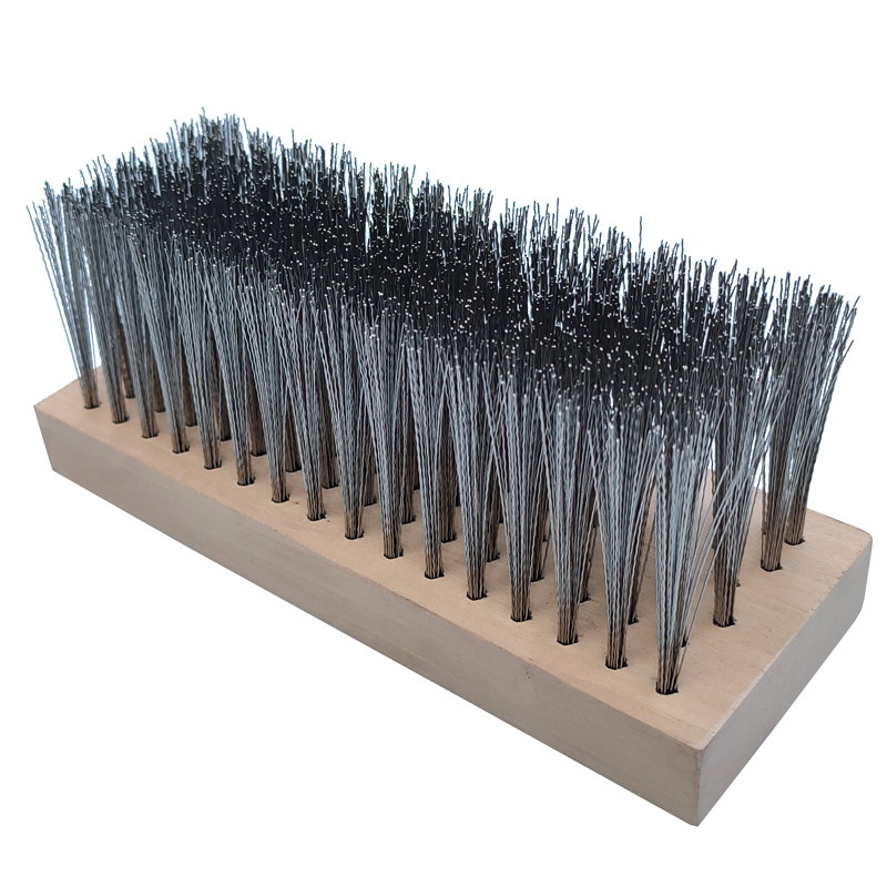 厨卫镀铜钢丝硬毛清洁板刷灶头清缝钢丝刷