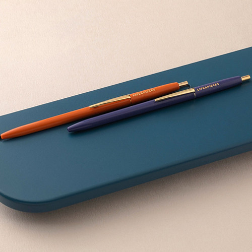 韩国livework女生ins圆珠笔05mm黑色按压式高颜值圆珠笔