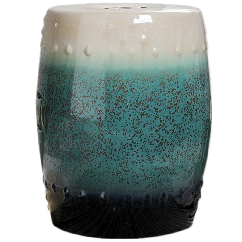 窑变陶瓷高温凉凳瓷墩鼓凳圆客厅沙发几浴书房鼓墩