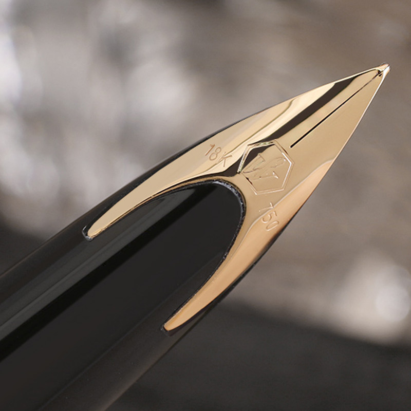 法国水人刻字名笔签名商务金尖18k正品waterman钢笔