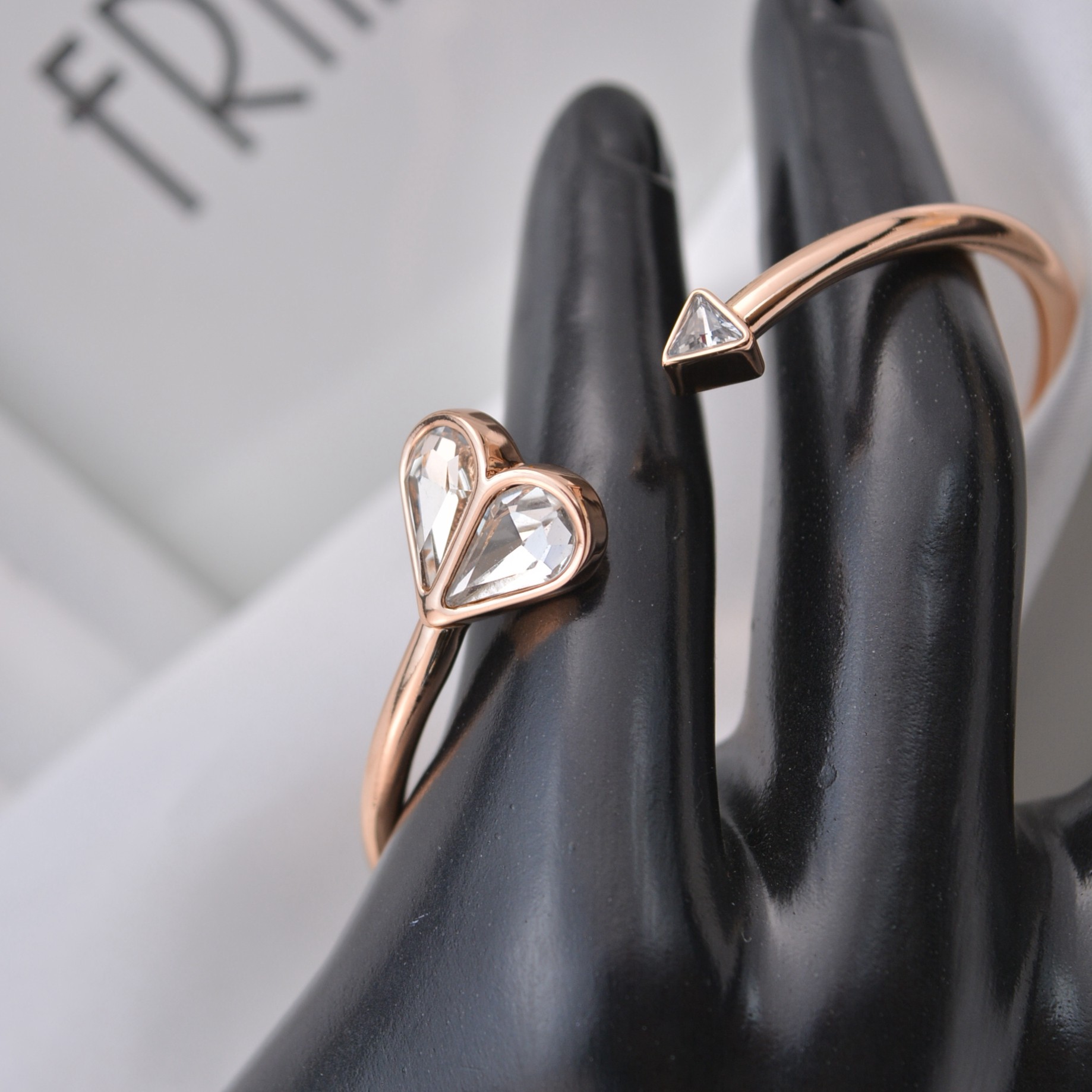 米粒欧美饰品katespade经典桃心伸缩手镯开口手镯