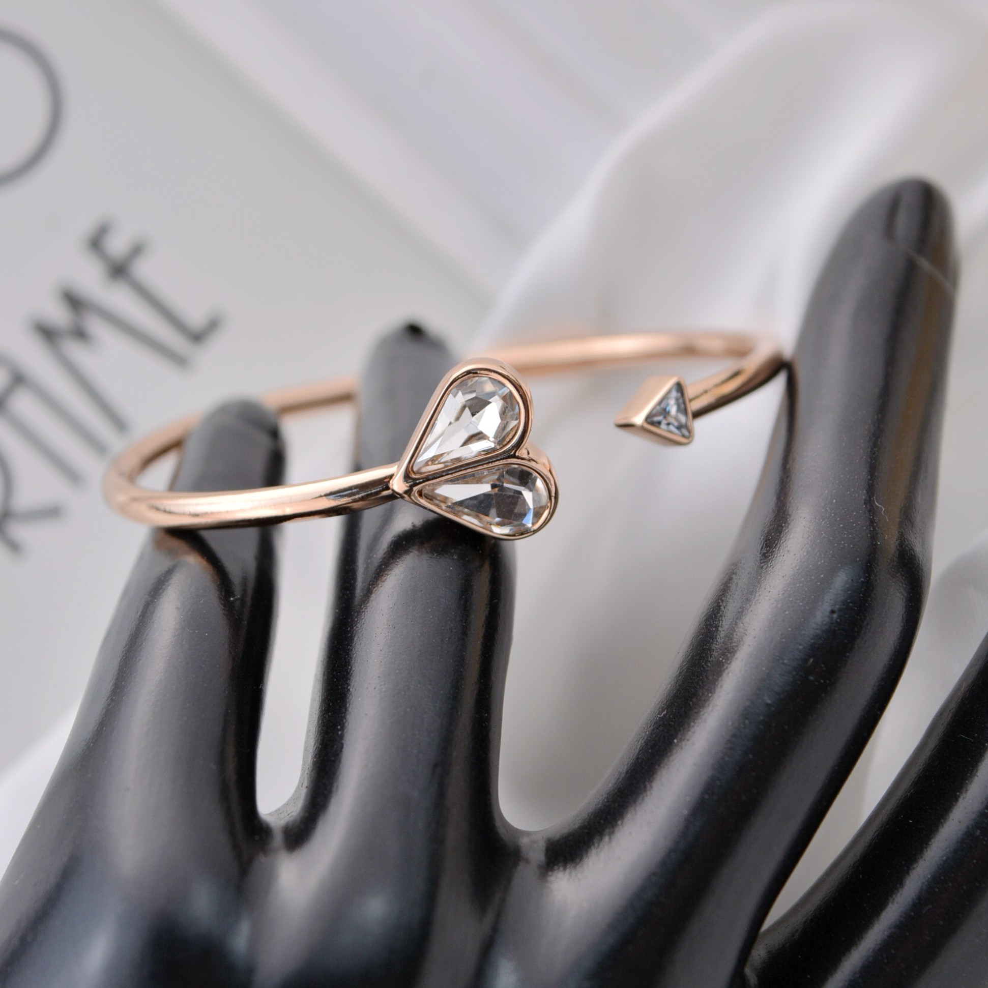 米粒欧美饰品katespade经典桃心伸缩手镯开口手镯