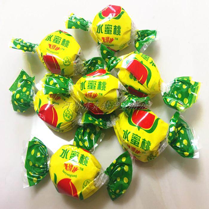 临夏特色小吃零食水蜜桃糖洋糖硬糖80后经典怀旧清真六一糖果500g
