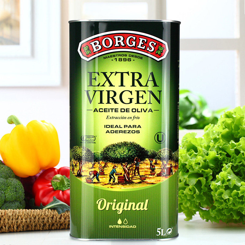 伯爵西班牙原装进口特级初榨橄榄油5l植物油家庭桶装食用油
