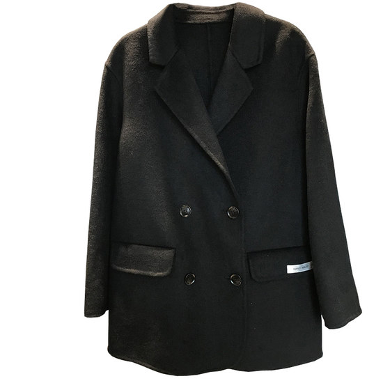 Pure Handmade Double-sided Cashmere Coat For Women's 2020 Spring Loose Australian All Wool Short Suit Tweed Coat Pure Handmade Double-sided Cashmere Coat For Women's 2020 Spring Loose Australian All Wool Short Suit Tweed Coat