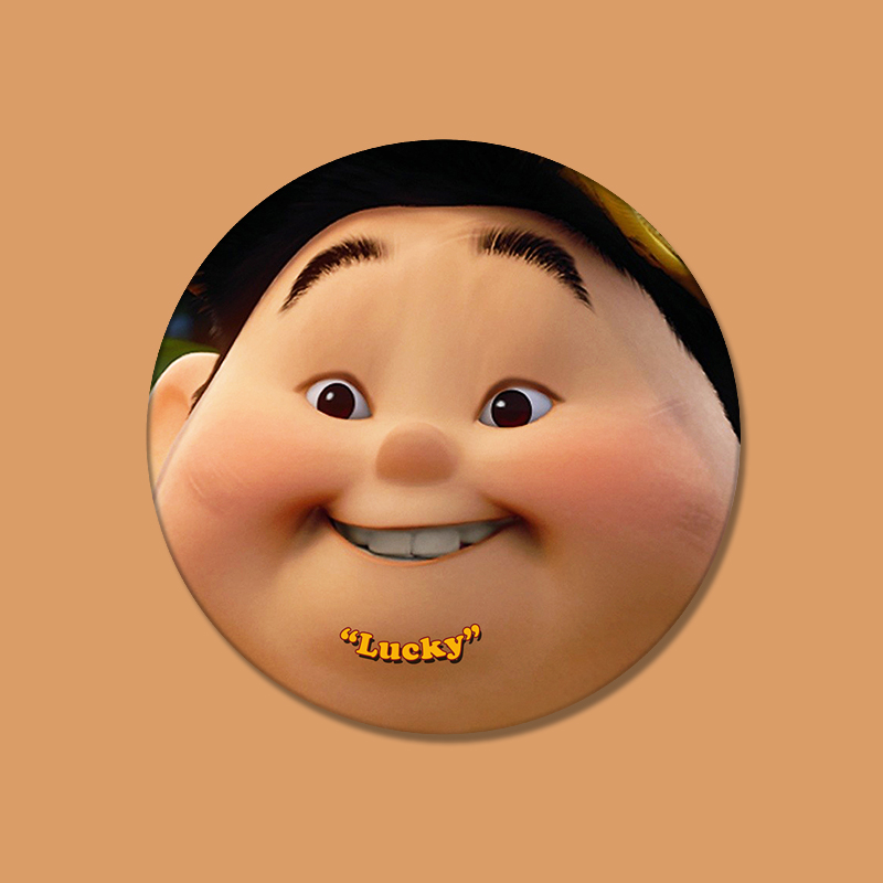 幸运可爱爱小胖子趣味卡通小清新手工原创定制鼠标垫