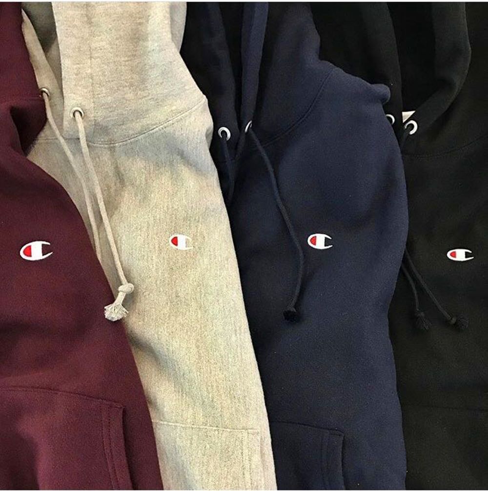 现货正品 Champion Reverse Weave RW高端彩标经典刺绣帽衫卫衣