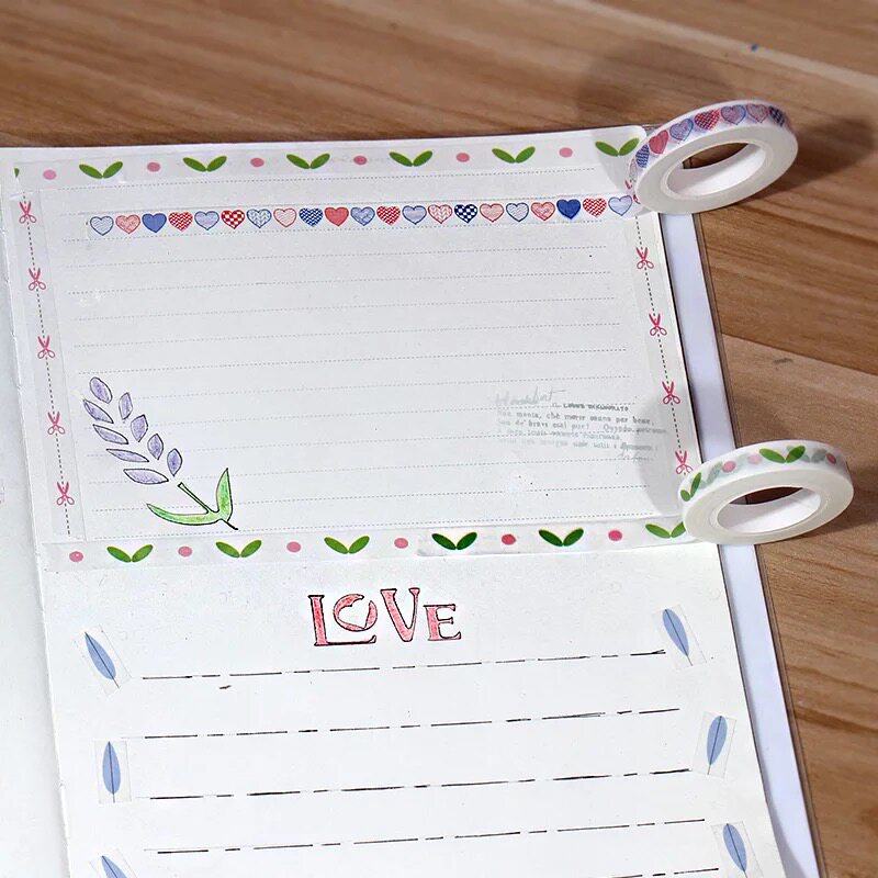 日式花边胶带diy手工手账日记本手绘常备装饰日记本