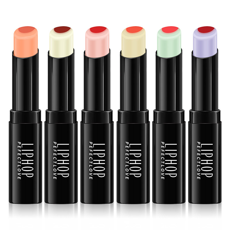 liphop双色渐变口红保湿滋润不易脱色咬唇南瓜唇膏