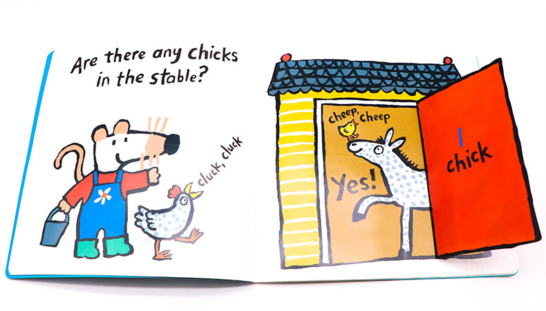 cheep启蒙跟着平装cousinslucy图画书英语儿童翻书儿童读物原版书