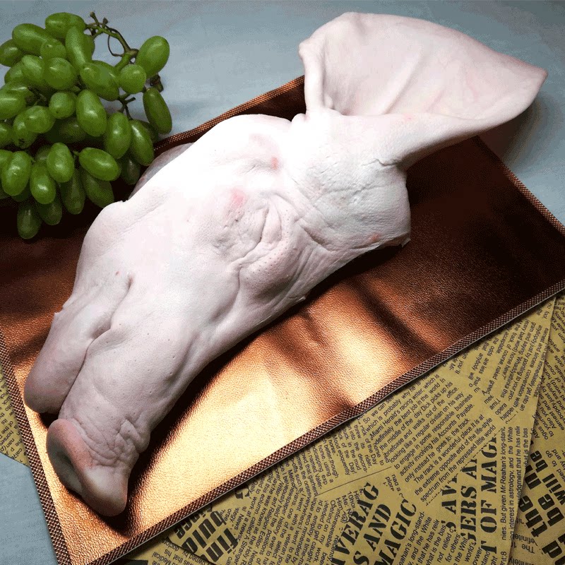 一口猪 新鲜猪肉生猪头半个约2200g东北民猪散养