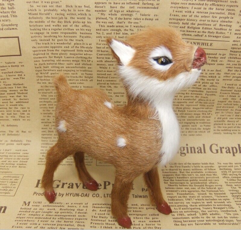 皮毛bjd娃娃仿真梅花鹿可爱鹿娃手工摄影道具仿真