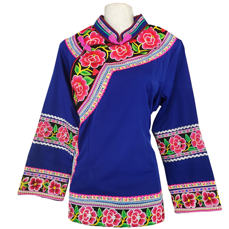 昆明发货裤装多色绣花峨山彝族演出服装云南少数民族侗族服饰1361