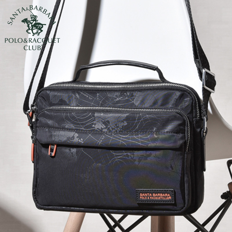 圣大保罗polo单肩包包男士斜挎包新款休闲横款大容量男士包袋