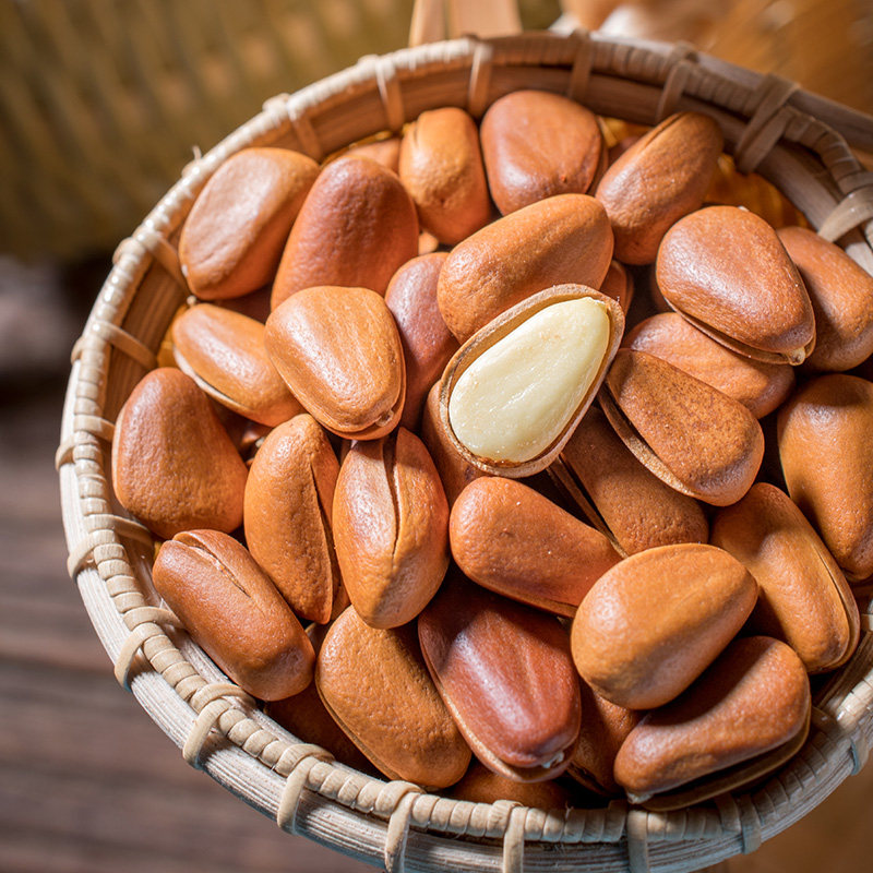 新货东北红松子手剥开口松子净含量500g特大颗粒包邮 坚果零食
