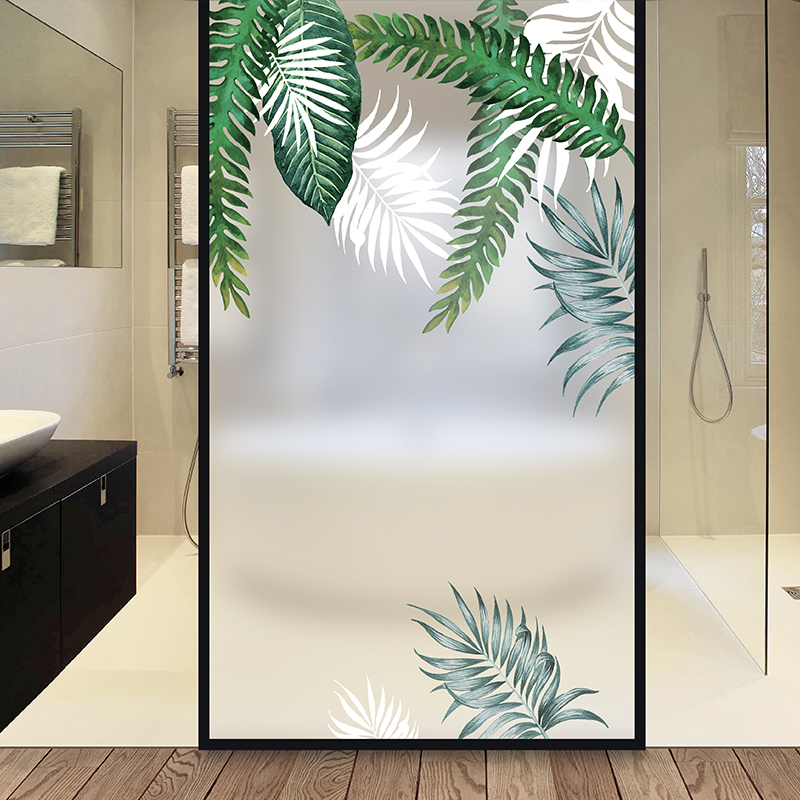 推拉门磨砂玻璃贴纸阳台遮光卫生间北欧小清新窗户瓷砖