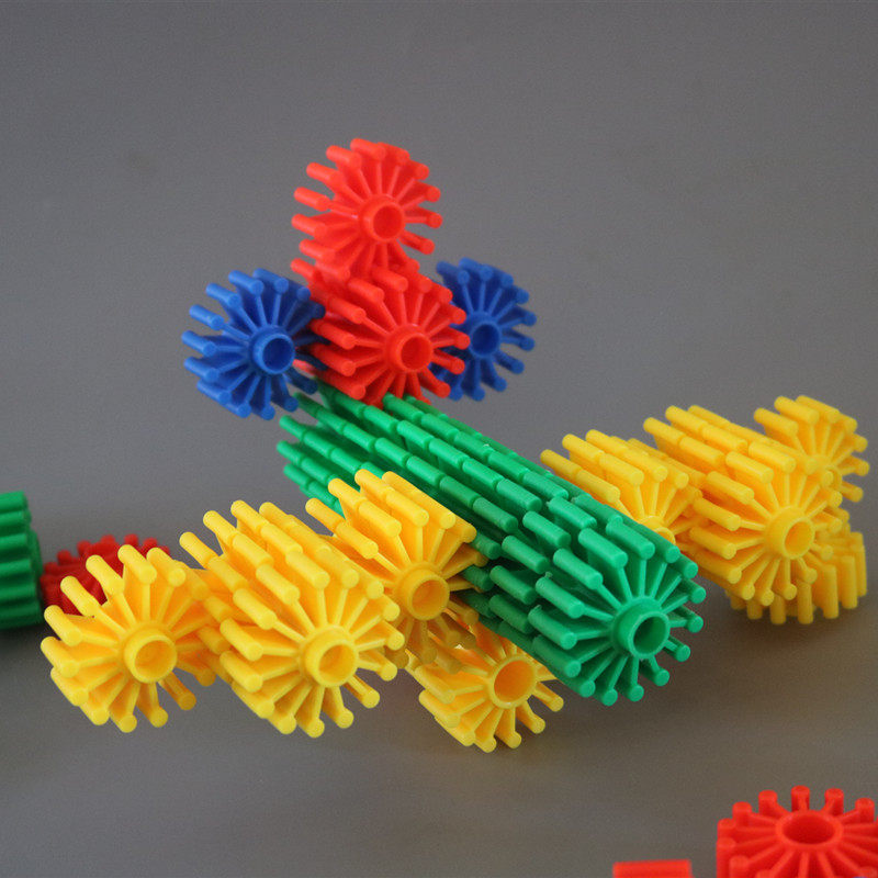 37周岁男女孩大号童趣拼插积木塑料圆形齿轮拼装益智幼儿园玩具