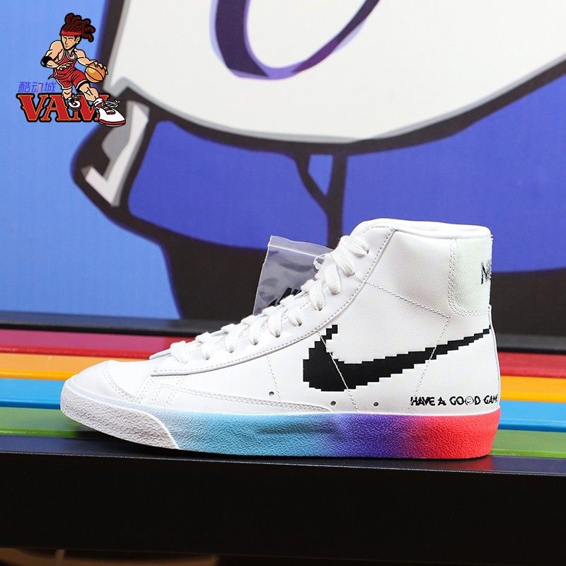 nike耐克blazer电玩像素英雄联盟夜光高帮休闲板鞋运动休闲鞋