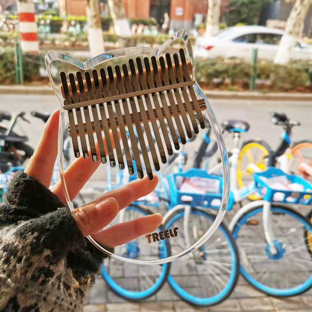 树精灵水晶拇指卡林巴琴初学者入门男女便携式猫爪卡林巴