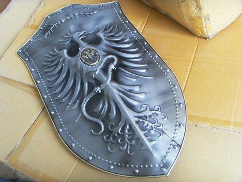 欧式复古徽章盾牌古罗罗马兵器家居特色铁艺壁饰