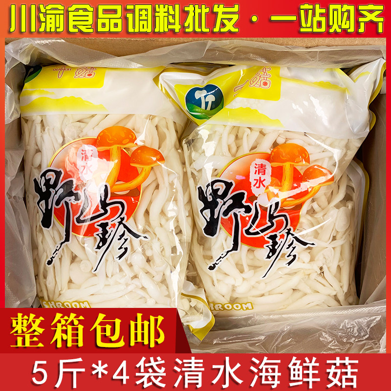 清水海鲜5斤x4袋整箱包新鲜蘑菇腌渍凉拌其它干货
