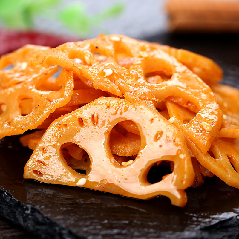 1000g好吃的麻辣脆莲藕丁藕片零食香辣小吃小包装休闲食品排行榜