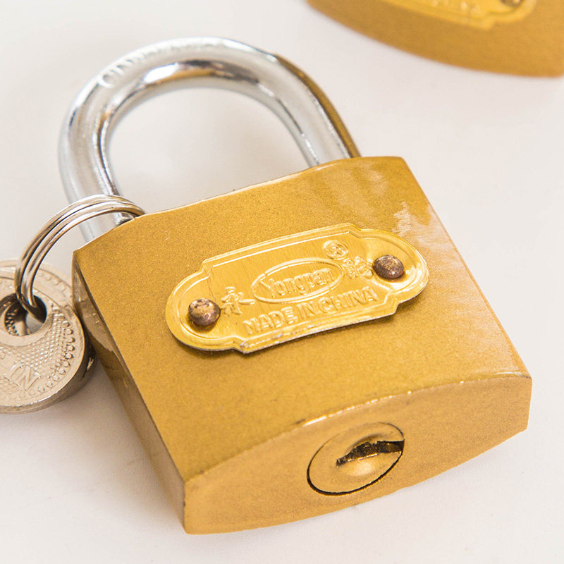 加厚黄铜挂锁防盗锁防锈防水门锁小锁子柜子抽屉锁箱子锁一字挂锁
