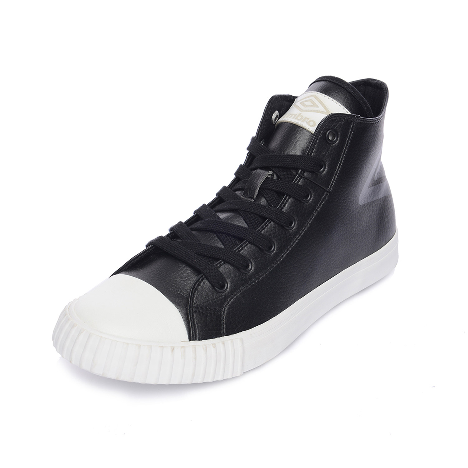 umbro茵宝新款男子高帮休闲鞋系带硫化板鞋