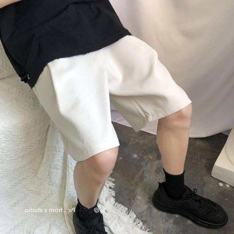 短裤ins西装5分外穿裤衩红大网红港风潮流休闲裤