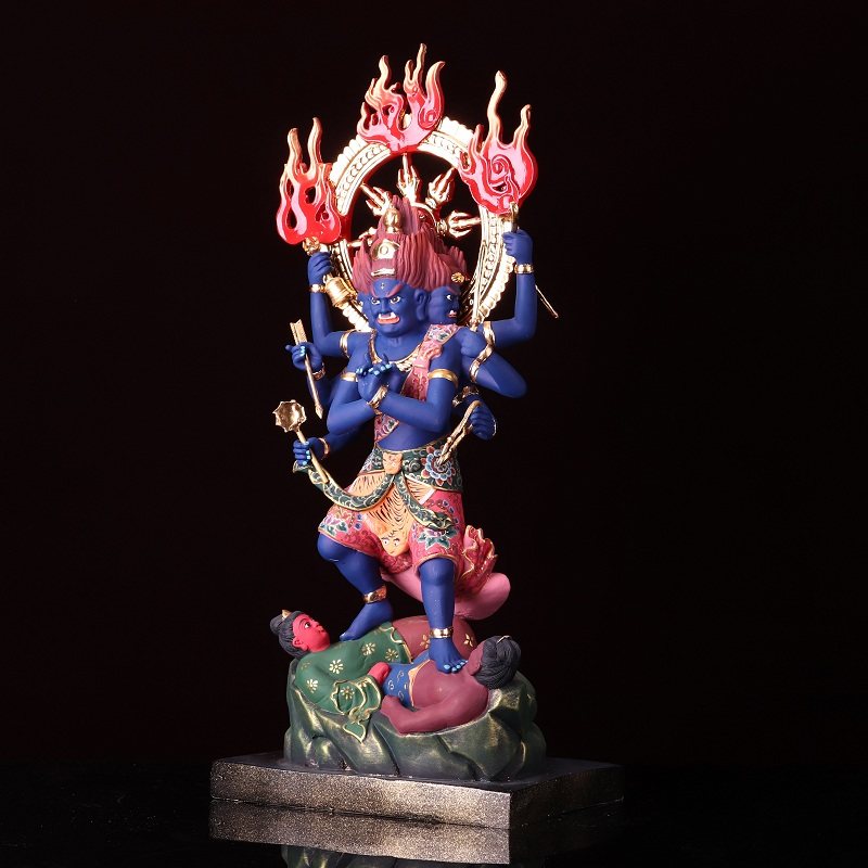 明王三世佛像最胜金刚纯铜供奉密宗五大摆件摆件