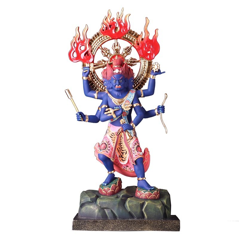军荼利明王佛像纯铜密宗五大明王供奉摆件军荼利夜叉明王佛像
