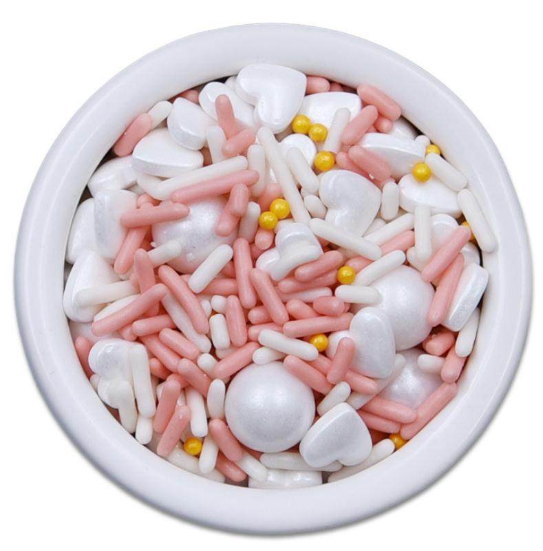 85g蛋糕装饰糖针 情人节烘焙diy创意摆件珍珠糖混色糖珠什锦糖