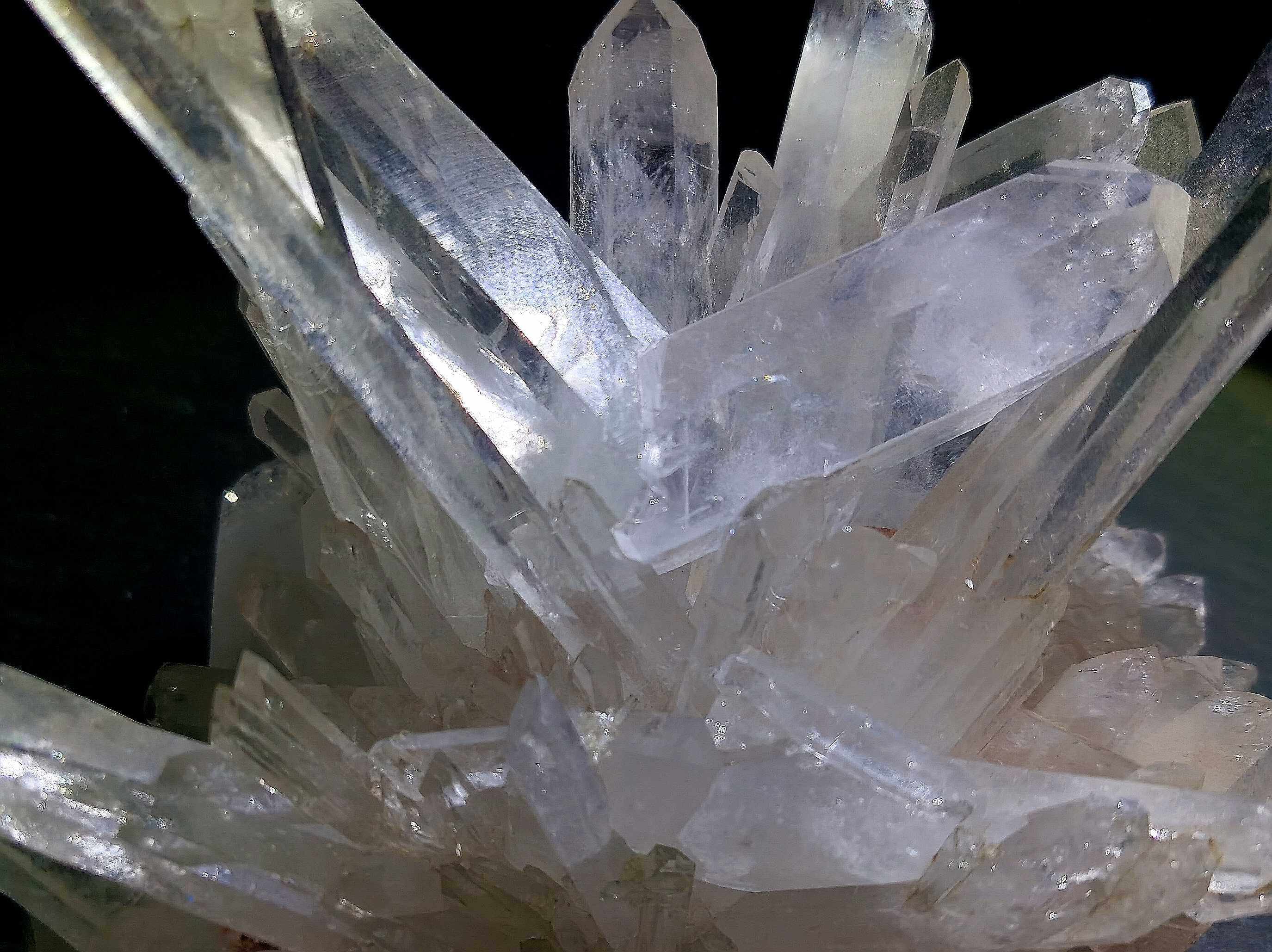 14x10x65公分天然白水晶亮白体律双晶完整晶簇收藏品摆件