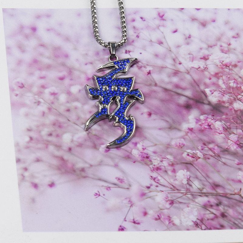 项链gosh厂牌死血三色吊坠嘻哈周边潮男潮女百搭项链