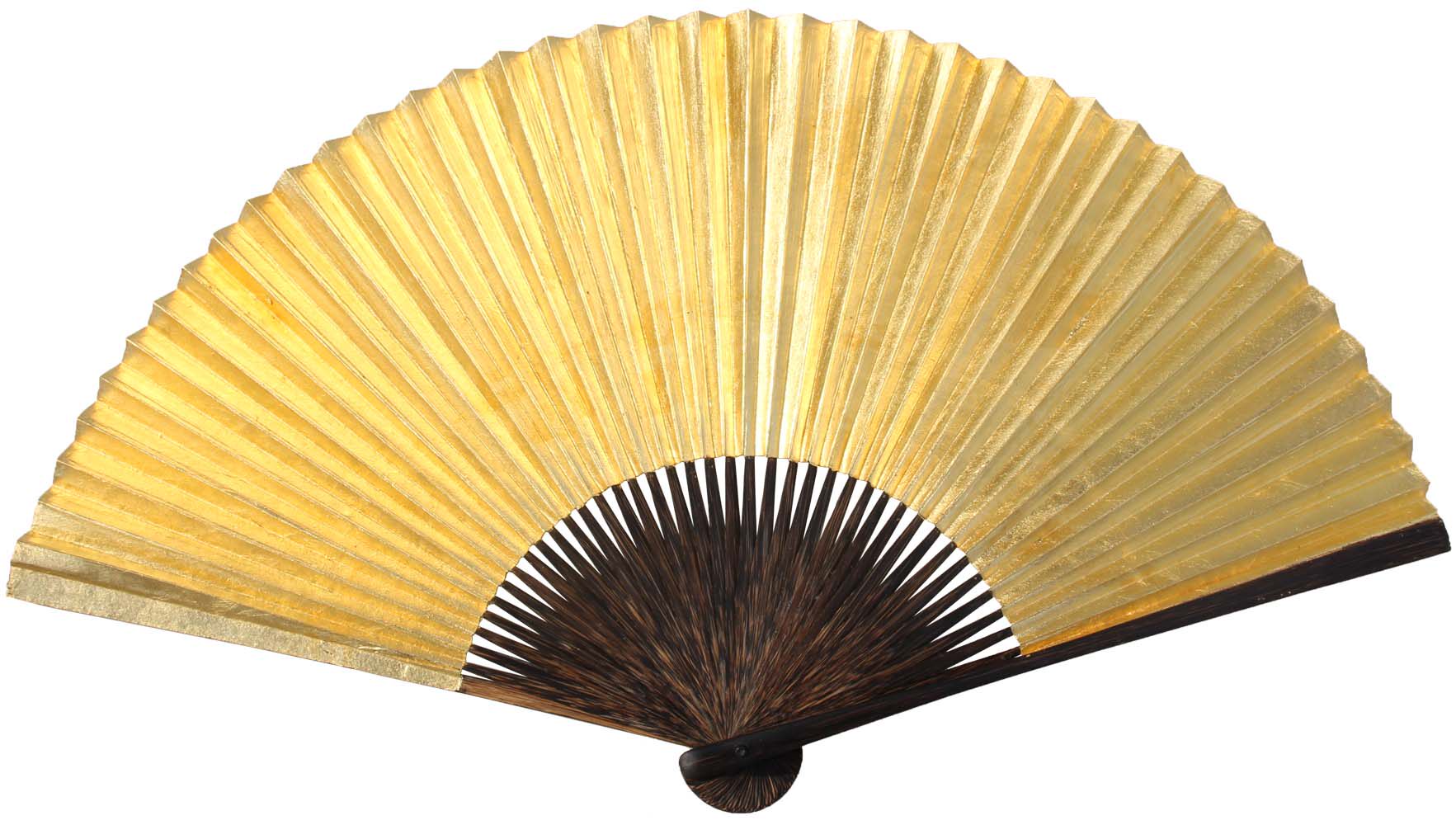 纯金贴箔折扇扇子仙宝金箔泥金扇工艺戏曲高档工艺扇