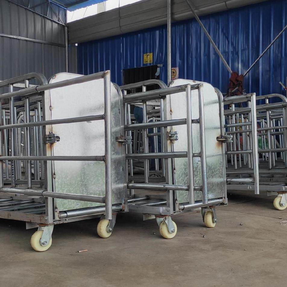 磅秤可卸伸缩铁笼猪笼子加厚款手推配种猪场用转运抓猪笼装猪笼