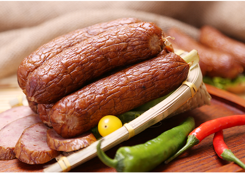 佳木斯特产食林红肠香肠小女孩儿童瘦肉450克2份香肠