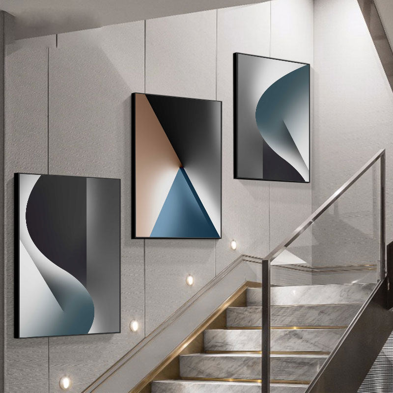 楼梯装饰画抽象创意艺术过道转角客厅墙壁壁画现代装饰画