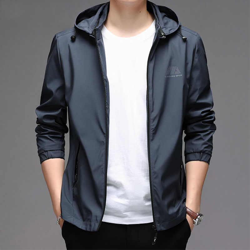 2022春高端轻奢风新款品质男士修身透气运动上衣休闲薄款气质男装