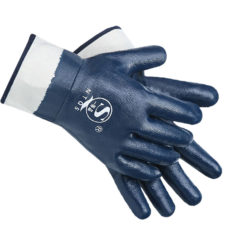 宽口防油耐油防水手套劳保浸胶橡胶胶皮工地耐磨防滑加油工作干活