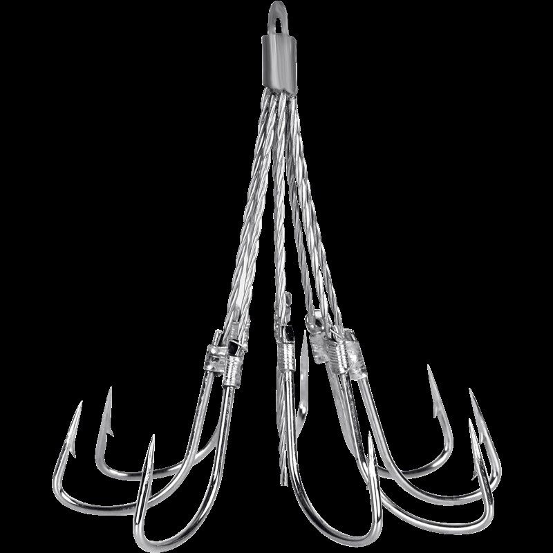 五爪锚钩茅钩锚鱼鸡爪专用钩锚鱼钩特大超大鱼钩