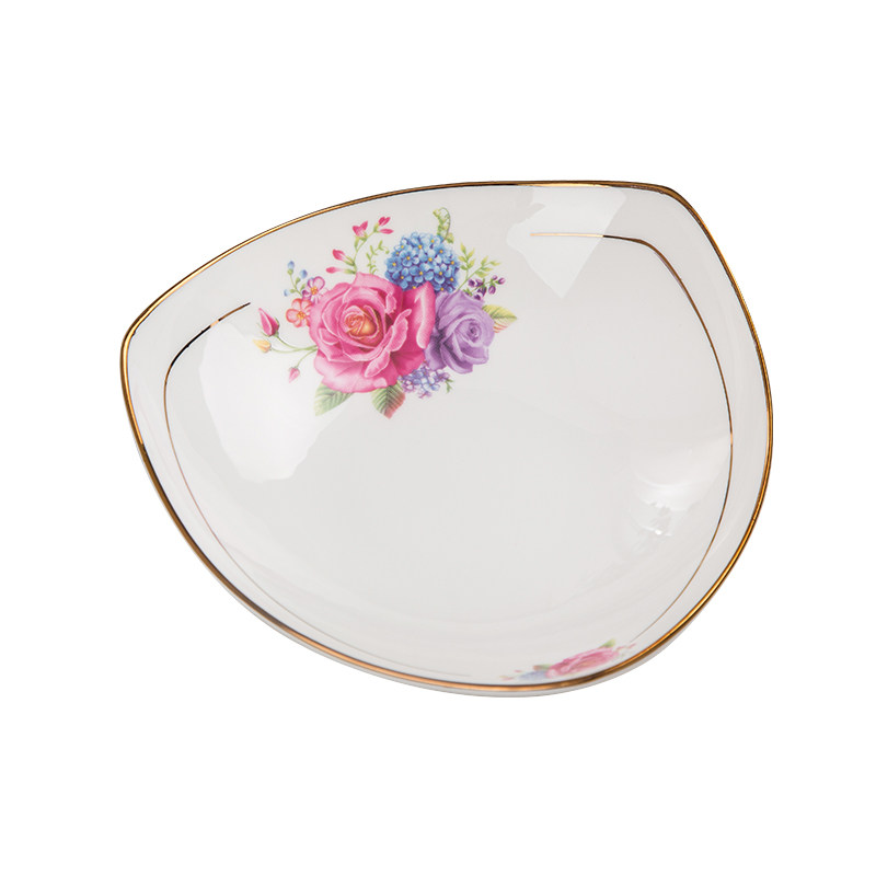 欧式三角创意个性家用碟子磁盘盘子试吃小吃火锅店盘