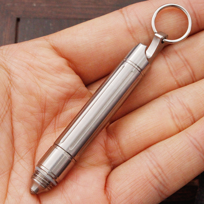 新品钛合金小刀美工刀钨钢破窗锥刀防身迷你刀子拆信刀