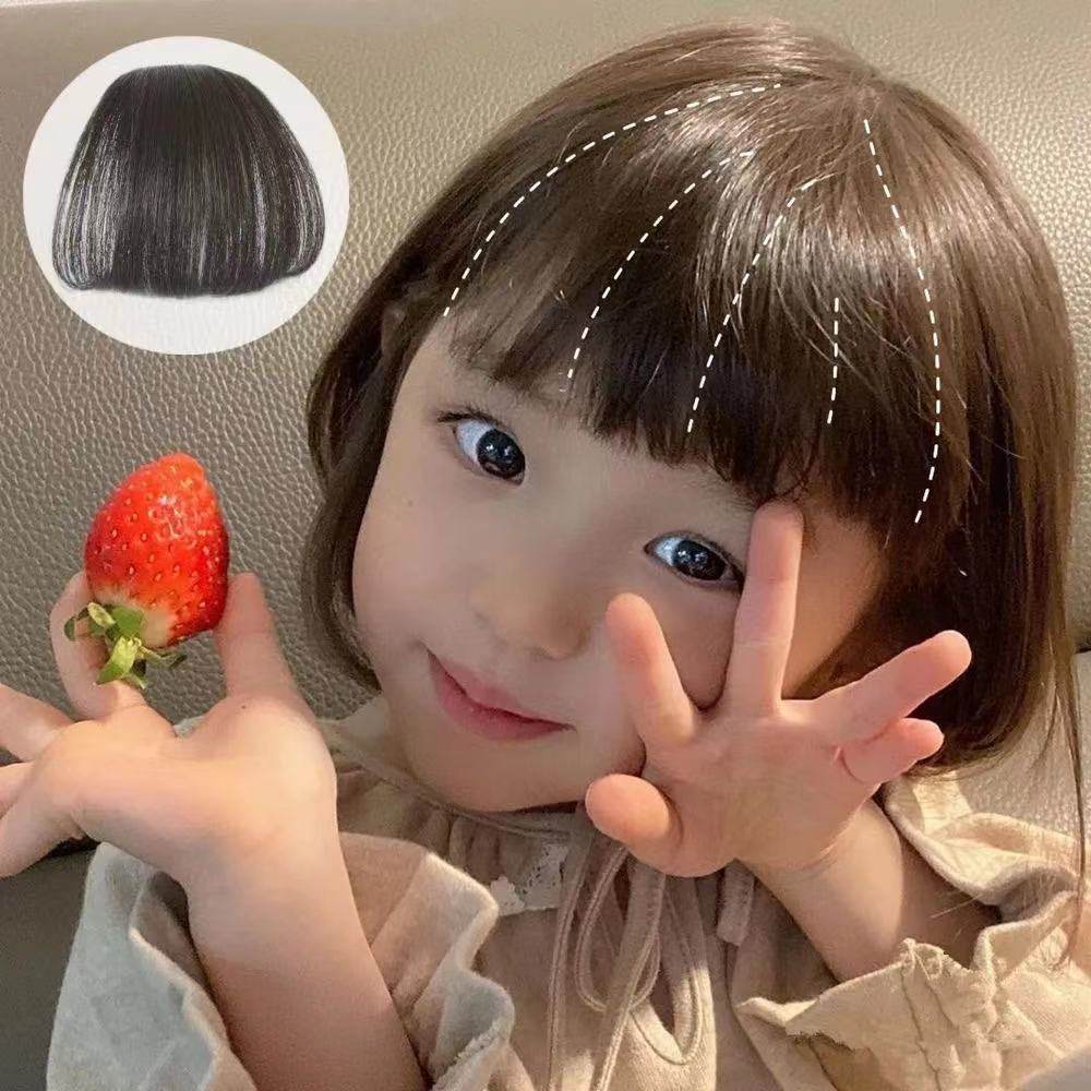 刘海儿童假发二次元无痕隐形小女孩可爱爱宝宝轻薄刘海片